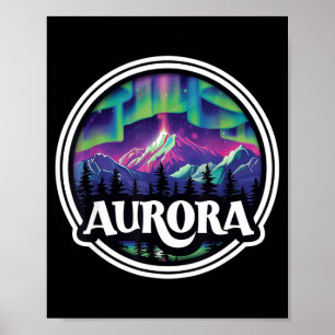 Aurora Colorado Rocky Mountains CO Skifahren Winte Poster
