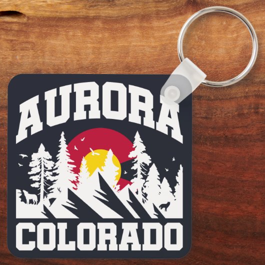 Aurora, Colorado Schlüsselanhänger (Rückseite)