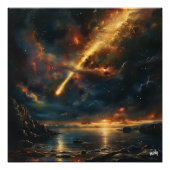 Aurora cósmica sobre el océano poster (Vorderseite)