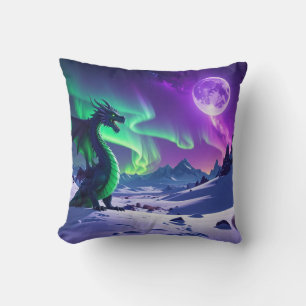 Aurora-Drache – Fantasy-Mausepad Nordlichter Kissen