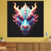 Aurora-Drachenmaske Leinwanddruck (Insitu (Wohnzimmer))