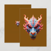 Aurora Dragon Mask Dankeskarte (Vorne/Hinten)