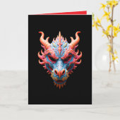 Aurora Dragon Mask Karte (Gelbe Blume)