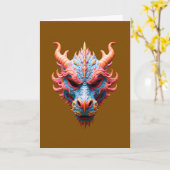 Aurora Dragon Mask Karte (Gelbe Blume)