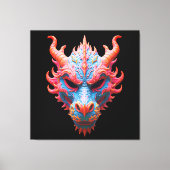 Aurora Dragon Mask Leinwanddruck (Vorderseite)