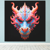 Aurora Dragon Mask Leinwanddruck (Insitu (Holzboden))