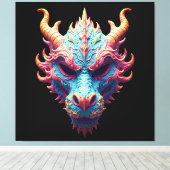 Aurora Dragon Mask Leinwanddruck (Insitu (Holzboden))