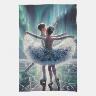 Aurora Eis-Ballett Geschirrtuch