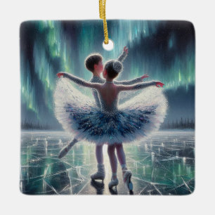 Aurora Eis-Ballett Keramikornament