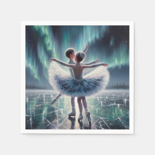 Aurora-Eisballett Serviette (Vorderseite)