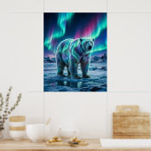 Aurora Eisbär Nördlicher Himmel Poster (Küche)