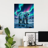 Aurora Eisbär Nördlicher Himmel Poster (Heimbüro)
