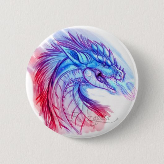 Aurora-Eisdrache Button (Vorderseite)