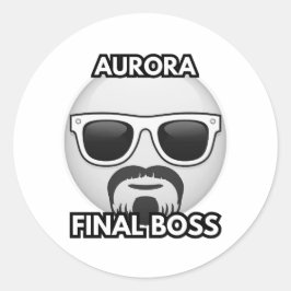 Aurora-Endboss Cool Emoji Aufkleber