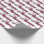 Aurora faded pink personalisiertes Geschenkpapier (Ecke)