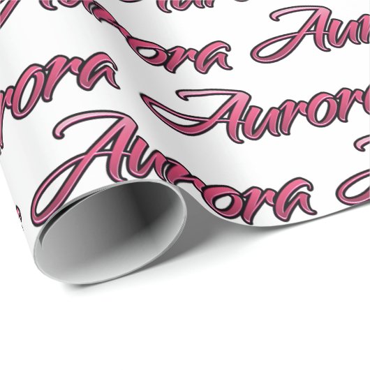 Aurora faded pink personalisiertes Geschenkpapier (Rolleneckpunkt)
