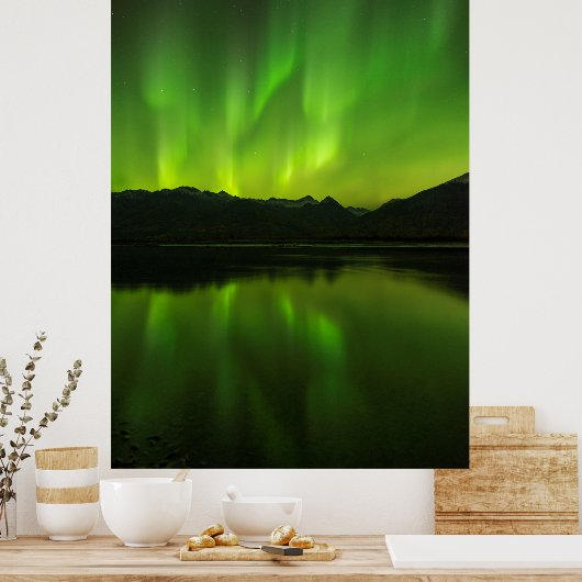 Aurora-Flickwerk Poster (Küche)