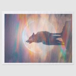 Aurora Fog Wolf Tissue Paper Seidenpapier