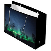 Aurora Forest Astro Foto Große Geschenktüte (Vorderseite Schrägansicht)