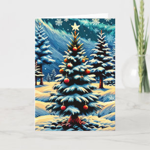 Aurora Forest Feiertagskarte