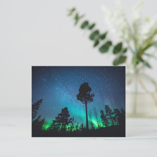Aurora Forest Postkarte (Stehend Vorderseite)