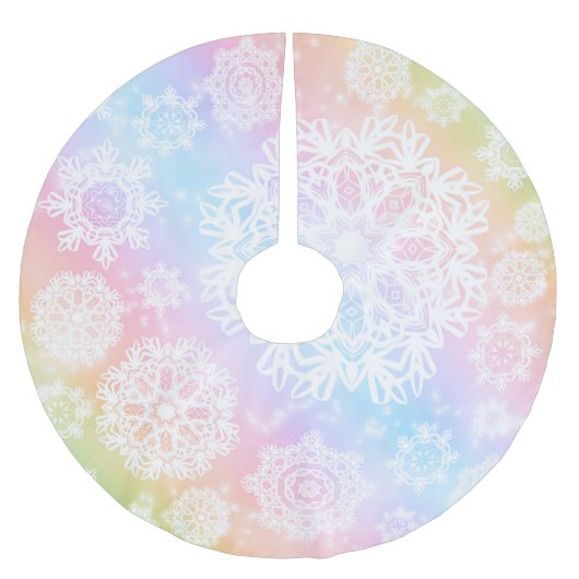 Aurora-Frost-Baum-Rock Polyester Weihnachtsbaumdecke (Vorderseite)