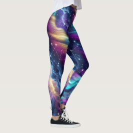 Aurora-Galaxie-Nebel-Traummuster Leggings