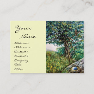 AURORA gelb-blau-weiß-braun grau Visitenkarte