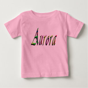 Aurora Girls Name Logo, Baby T-shirt