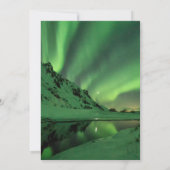 Aurora Glacier Northern Lights Babydusche Einladung (Rückseite)