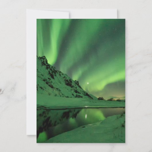 Aurora Glacier Northern Lights Hochzeit Einladung (Rückseite)