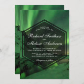 Aurora Glacier Northern Lights Hochzeit Einladung (Vorne/Hinten)