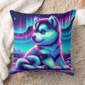 Aurora Glow Husky Pup Kissen (Decke)