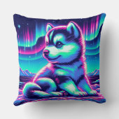 Aurora Glow Husky Pup Kissen (Rückseite)