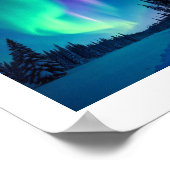 Aurora Glow – Northern Lights Poster (Ecke)