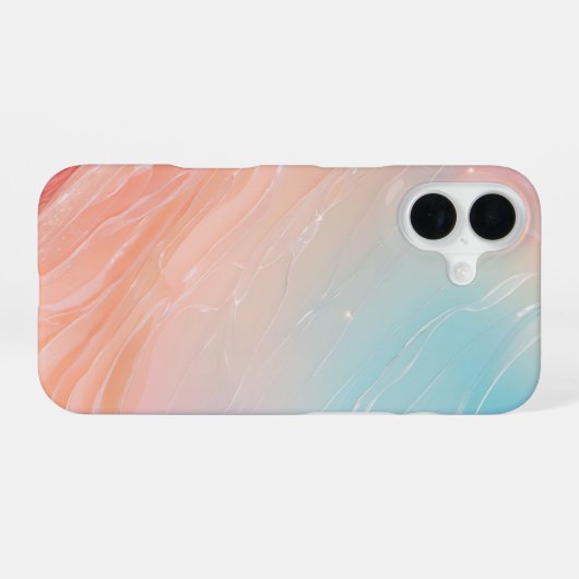 Aurora Gradient Fluid Art Phone Case iPhone 16 Hülle (Rückseite (Horizontal))
