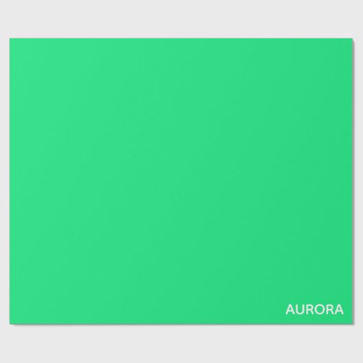 Aurora green color name geschenkpapier (Flach)