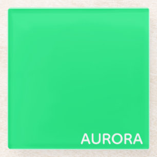 Aurora green color name glasuntersetzer