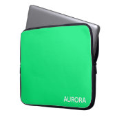 Aurora green color name laptopschutzhülle (Vorderseite Links)