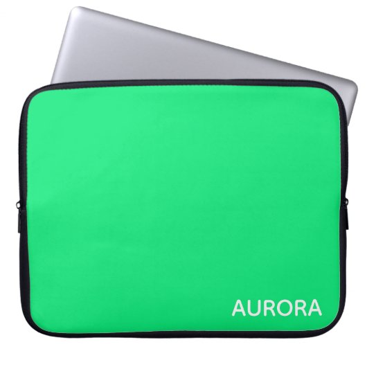 Aurora green color name laptopschutzhülle (Vorderseite)