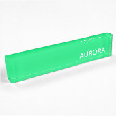 Aurora green color name namensplakette