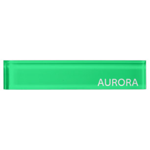 Aurora green color name namensplakette