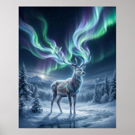 Aurora-Hirsch Nordlichter Poster