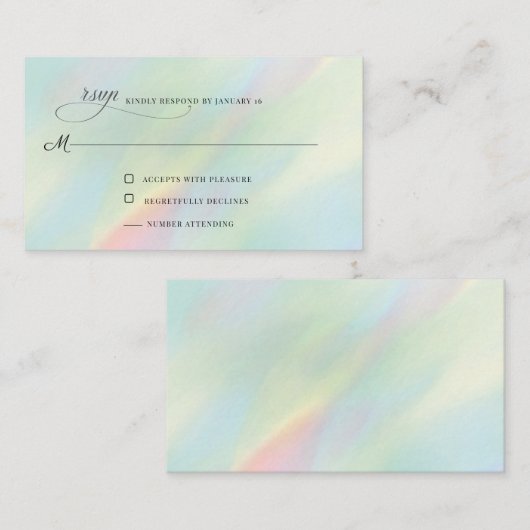 Aurora Holographic UAWG Enclosure Card Begleitkarte (Vorne/Hinten)