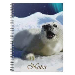 Aurora, Ice Floor & Harprobiell-Wildlife-Notebook Notizblock