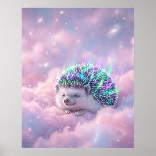 Aurora-Igel-Wolkennebel-Weltraum-Kunst Poster