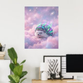 Aurora-Igel-Wolkennebel-Weltraum-Kunst Poster (Heimbüro)