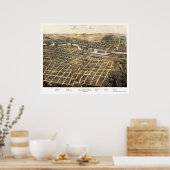 Aurora, IL Panorama Karte - 1867 Poster (Küche)
