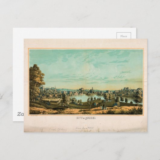 Aurora. Illinois (1869) Postkarte (Vorne/Hinten)