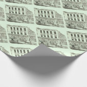 Aurora Illinois Aurora Beacon News 1871 Stone Lith Geschenkpapier (Ecke)